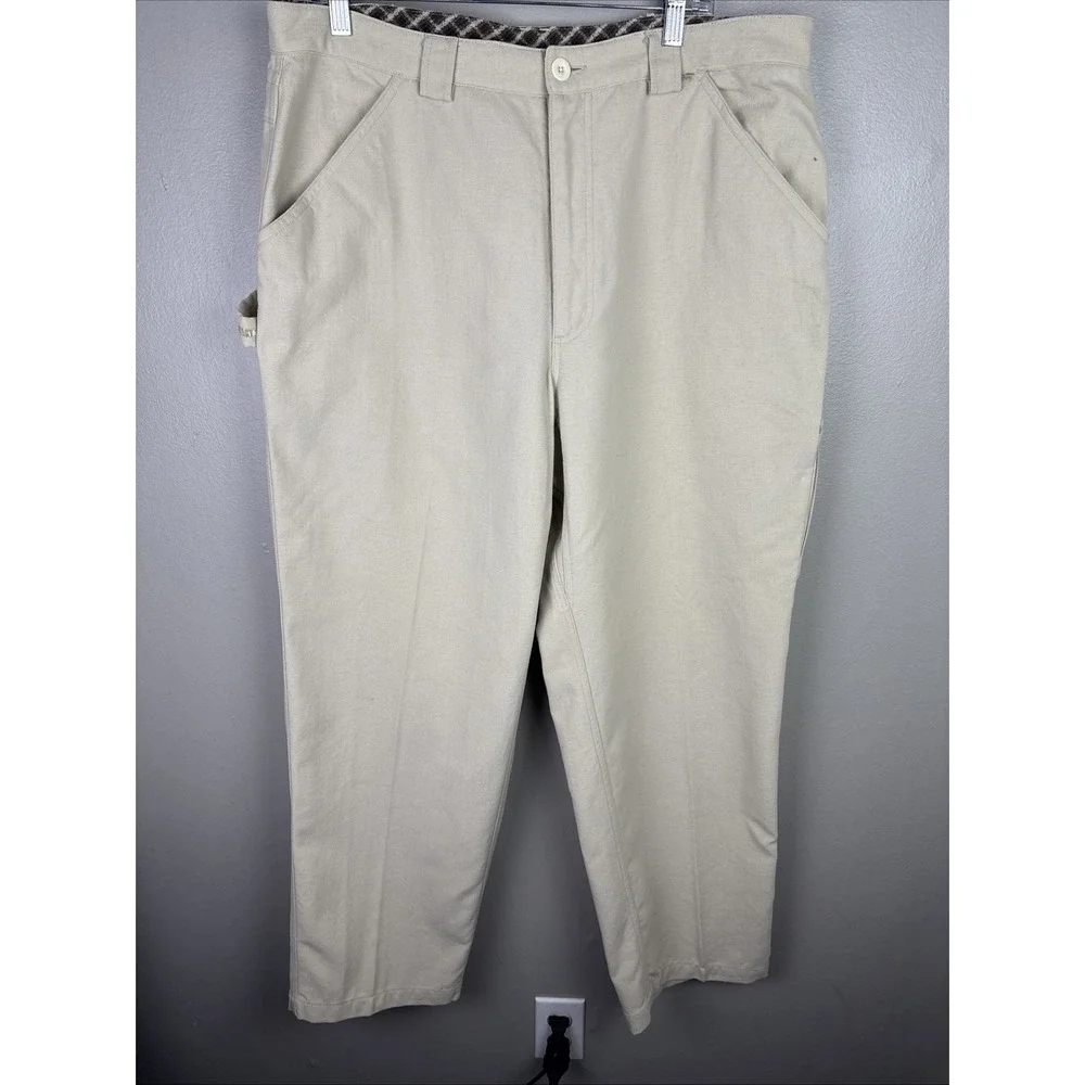 North‎ Face Size 38 Tan Pants Cargo Pocket Hook Loop Tekwear Technology Heavy